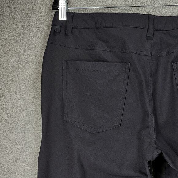 Lululemon ABC Pant 34x30 Men Slim Fit Black 5704s Performance Stretch Zip Pocket - Picture 11 of 13